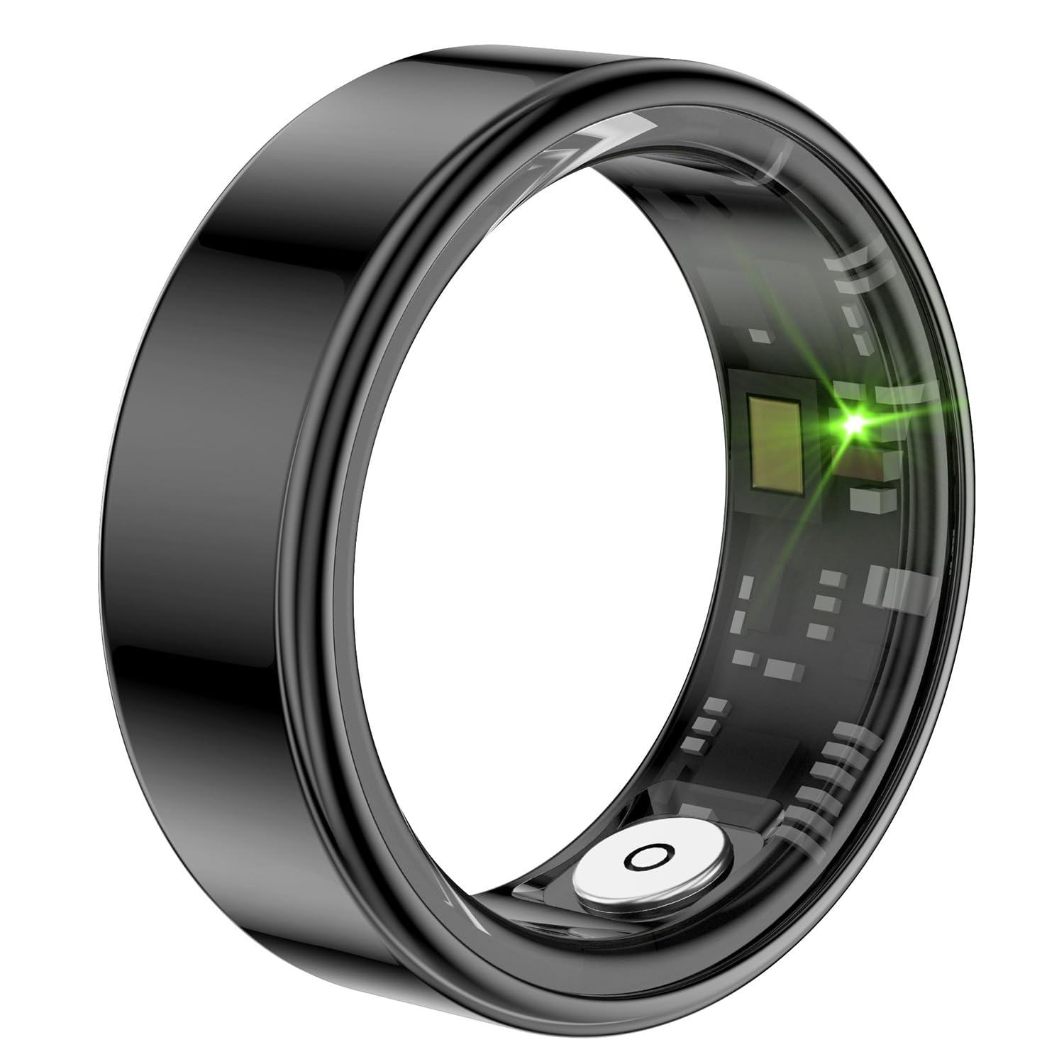 PXOEH Smart Ring Health Monitoring Tracker Heart Rate Sleep Tracker. Stylish and Comfortable a Variety of Sports Modes Waterproof for Long-Term wear. Extra Long Standby 7-8 Days.(Black 11