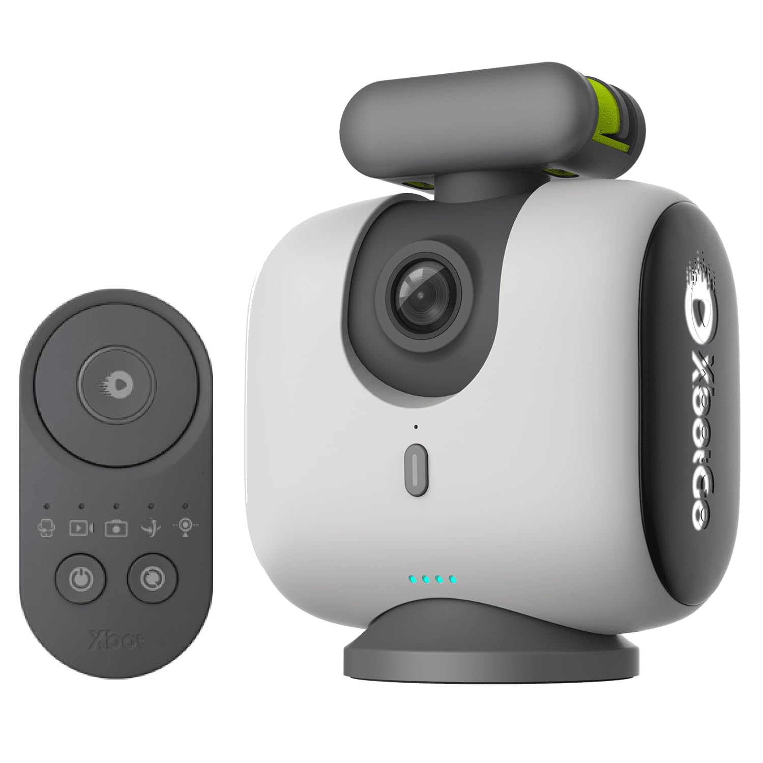 XbotGo Chameleon AI Powered Sports Action Camera Sports Gimbal Tracking System with Team and Player Tracking COMS 4K Video 360° Rotation 120° FOV Live Streaming (Pearl Grey)