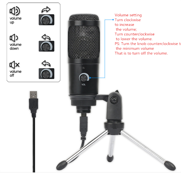 "Computer Game Streaming Condenser Microphone"
