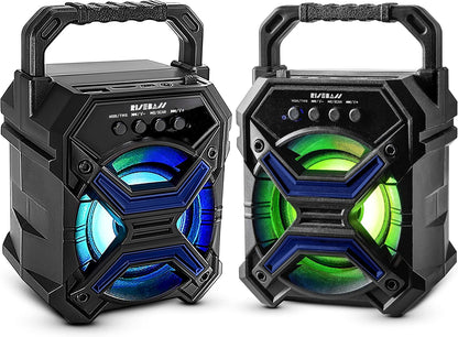 Portable Wireless Bluetooth Speaker with TWS Function - Rechargeable Bluetooth Speaker - LES flashing Lights