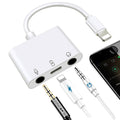 Sanjyut Microphone & 3.5mm Headphone Adapter for iPhone Microphone Adapter for Live-Streaming with Charging Port Lighting to Audio & MIC Adapter Compatible with iPhone/iPad