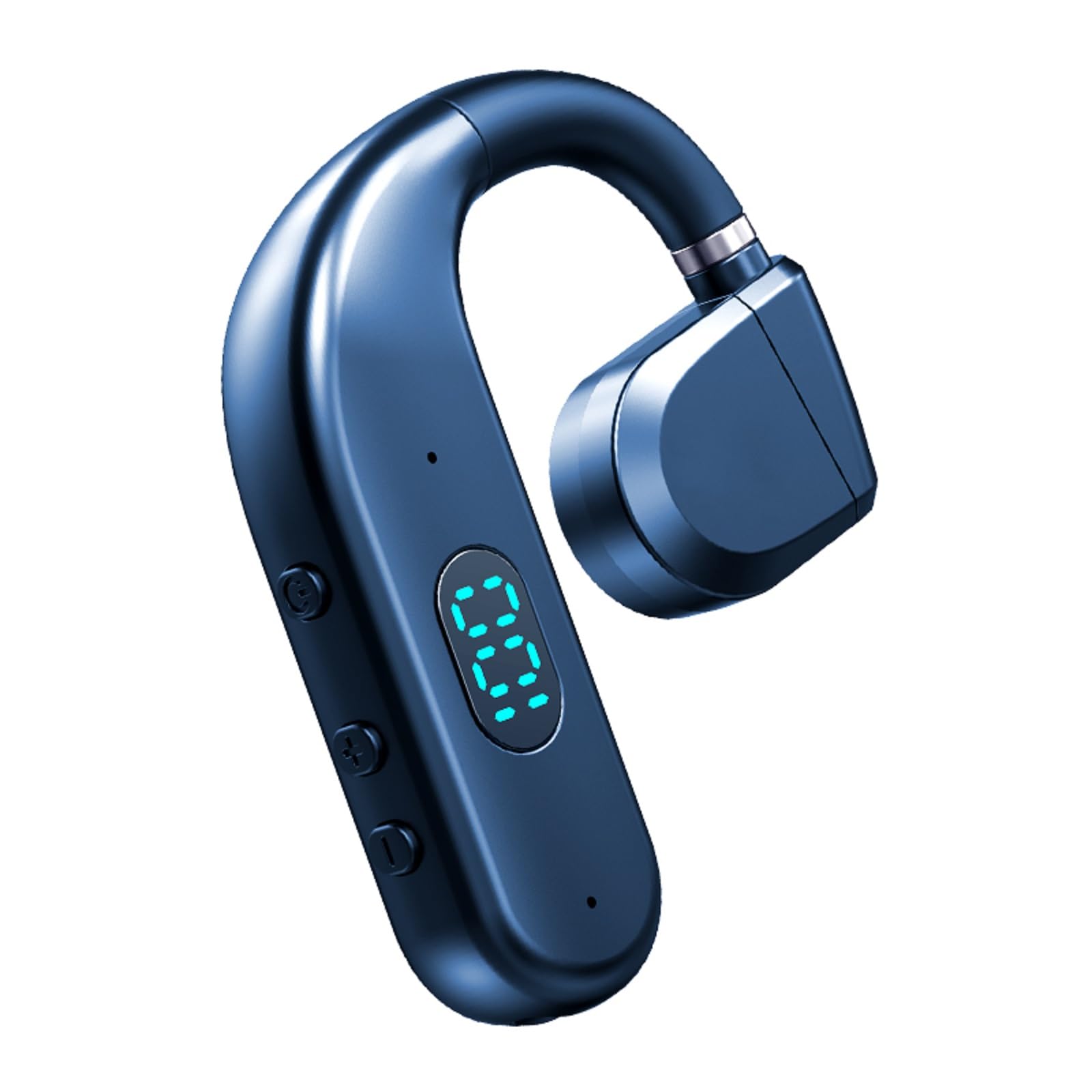 One Ear Headset Open Ear Air-Bone Conduction Headphones Wireless Bluetooth Headset Earpiece with Microphone for Cell Phones 30H Playtime Air-Bone Conducting Ear Piece Earphones for Sports Work