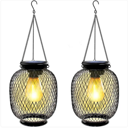 Modern Solar-Powered Hanging Garden Lamp