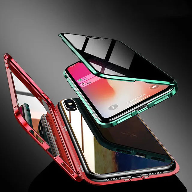 Magnetic Tempered Glass Privacy Case
