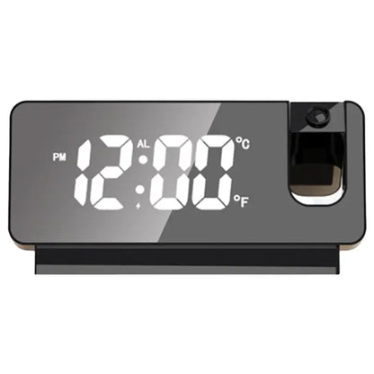 Digital Projection Alarm Clock with LED Mirror Display