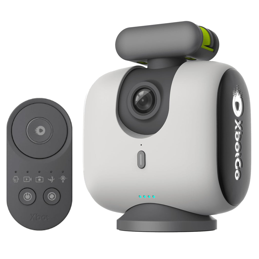 XbotGo Chameleon AI Powered Sports Action Camera Sports Gimbal Tracking System with Team and Player Tracking COMS 4K Video 360° Rotation 120° FOV Live Streaming (Pearl Grey)