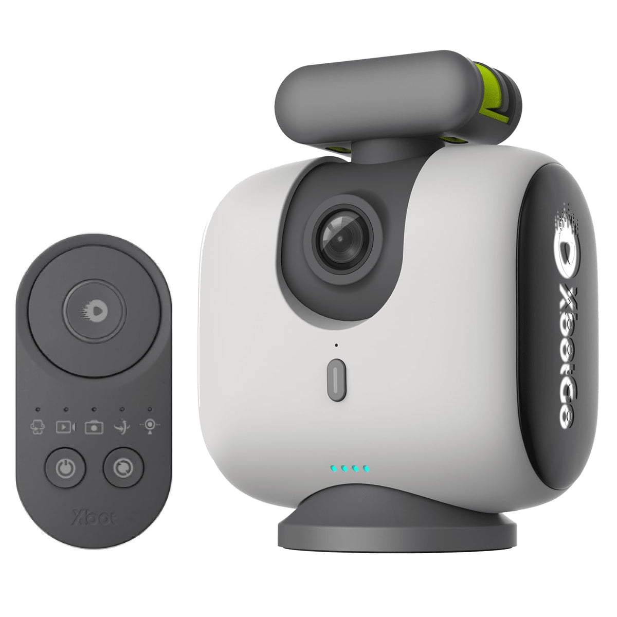 XbotGo Chameleon AI Powered Sports Action Camera Sports Gimbal Tracking System with Team and Player Tracking COMS 4K Video 360° Rotation 120° FOV Live Streaming (Pearl Grey)