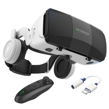 3D VR Glasses Virtual Reality Headset for iPhone Android Smartphone 4.7-7.8 inches 2023 Newest Vr Headset Set with Controller and Headphones for Video Movies &amp; Games for Men/Kids