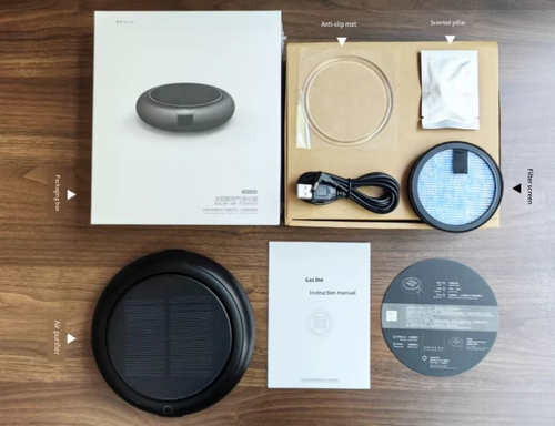 Car solar air purifier