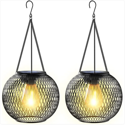 Modern Solar-Powered Hanging Garden Lamp