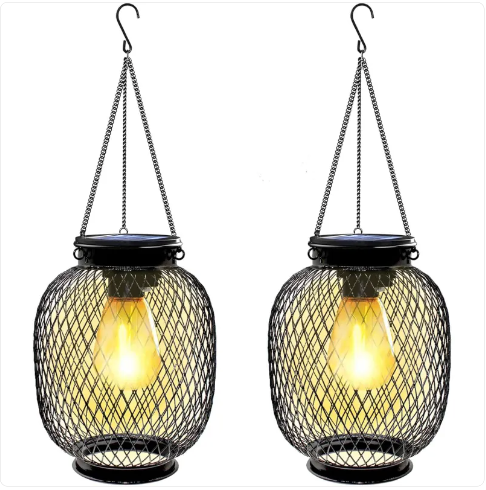 Modern Solar-Powered Hanging Garden Lamp