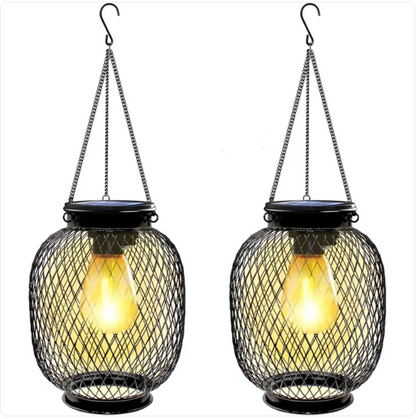 Modern Solar-Powered Hanging Garden Lamp